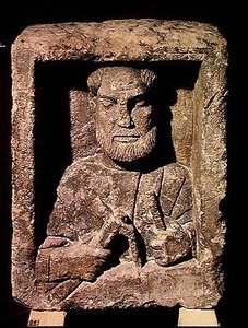 Stele depicting a cooper